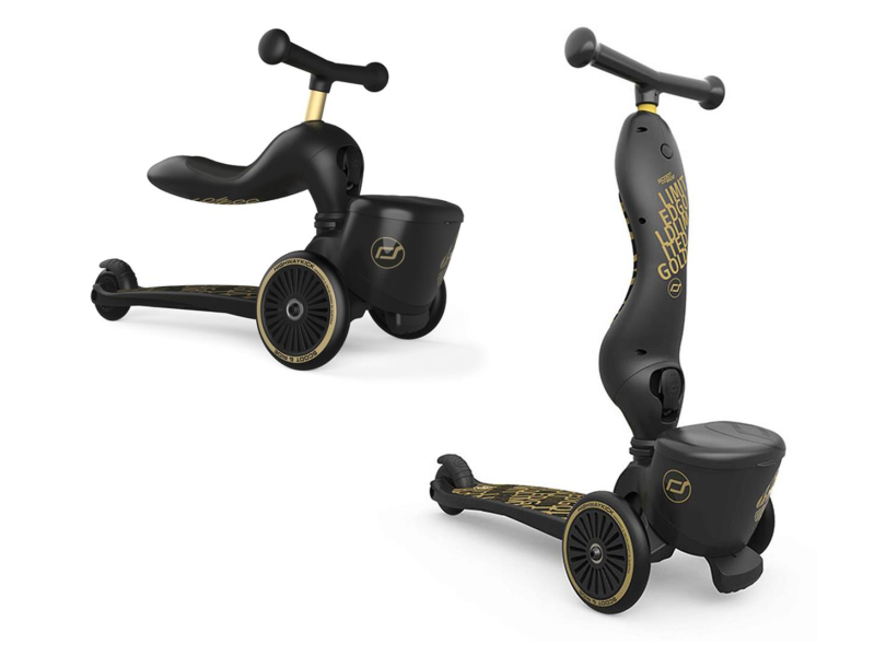 Scoot & Ride Highwaykick 1 Lifestyle Jeździk i hulajnoga 2w1 Black & Gold